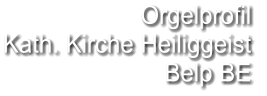 Orgelprofil  Kath. Kirche Heiliggeist  Belp BE