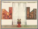 Flügeltüren Hans Holbein d.J. li: restauriert, re: noch nicht restauriert. Kunstmuseum Basel, Sonderausstellung 2001 
