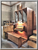 Walcker-Orgel von 1973 am neuen Standort in Corban JU.