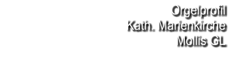 Orgelprofil  Kath. Marienkirche Mollis GL