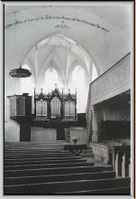 Die Johann-Nepomuk-Kuhn-Orgel von 1888, seit 1909 am neuen Standort in der ref. Kirche Jenaz.