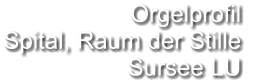 Orgelprofil  Spital, Raum der Stille Sursee LU
