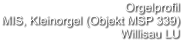 Orgelprofil  MIS, Kleinorgel (Objekt MSP 339) Willisau LU