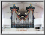 Orgel 1939, Kronpositiv mit Freipfeifenprospekt zwischen den beiden seitlichen Türmen, Ansicht nach Umbau Metzler
