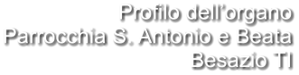 Profilo dell’organo Parrocchia S. Antonio e Beata Besazio TI