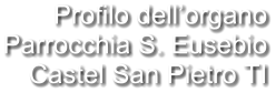 Profilo dell’organo Parrocchia S. Eusebio Castel San Pietro TI