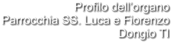 Profilo dell’organo Parrocchia SS. Luca e Fiorenzo Dongio TI