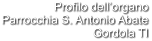 Profilo dell’organo Parrocchia S. Antonio Abate Gordola TI