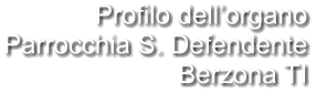 Profilo dell’organo Parrocchia S. Defendente Berzona TI