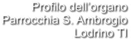 Profilo dell’organo Parrocchia S. Ambrogio Lodrino TI