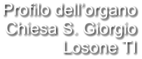 Profilo dell’organo Chiesa S. Giorgio Losone TI