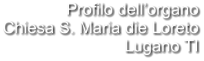 Profilo dell’organo Chiesa S. Maria die Loreto Lugano TI