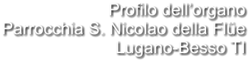 Profilo dell’organo Parrocchia S. Nicolao della Flüe Lugano-Besso TI