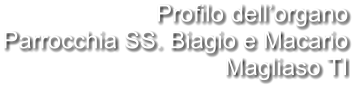 Profilo dell’organo Parrocchia SS. Biagio e Macario Magliaso TI