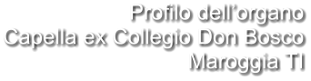 Profilo dell’organo Capella ex Collegio Don Bosco Maroggia TI