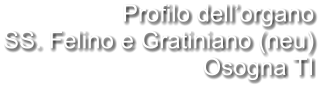 Profilo dell’organo SS. Felino e Gratiniano (neu) Osogna TI