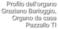 Profilo dell’organo Graziano Barloggio, Organo da casa Pazzallo TI