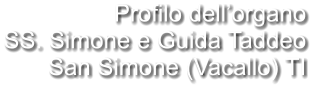 Profilo dell’organo SS. Simone e Guida Taddeo San Simone (Vacallo) TI